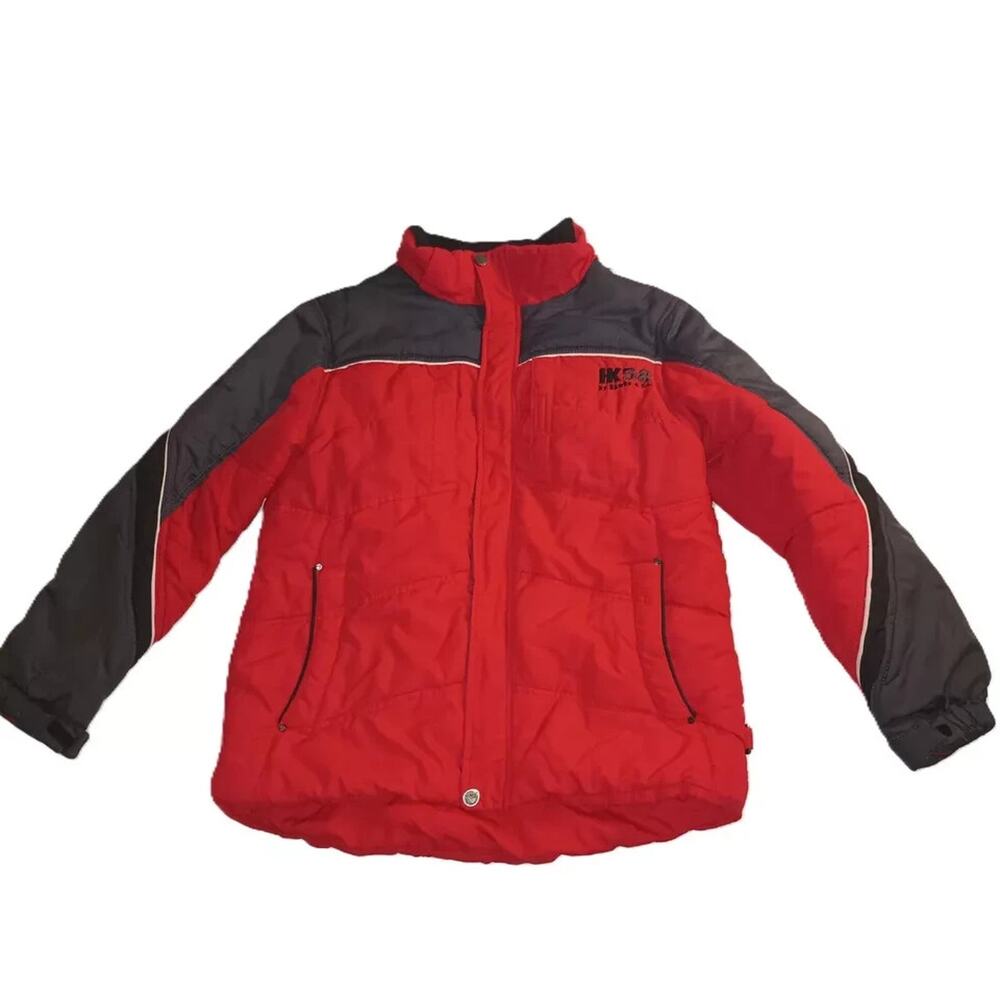 Hawke & Co Boys’ Performance Puffer Jacket Insulated Hooded Red Sz 10/12 B002